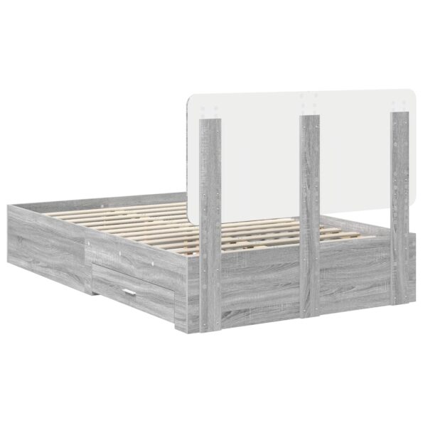 vidaXL Rám postele Sivý Sonoma 120 x 200 cm Kompozitné drevo – Obrázok 10
