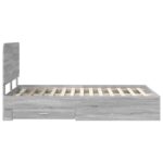 vidaXL Rám postele Sivý Sonoma 120 x 200 cm Kompozitné drevo – Obrázok 9