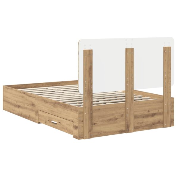 vidaXL Rám postele Remeselný dub 120 x 190 cm Kompozitné drevo – Obrázok 10