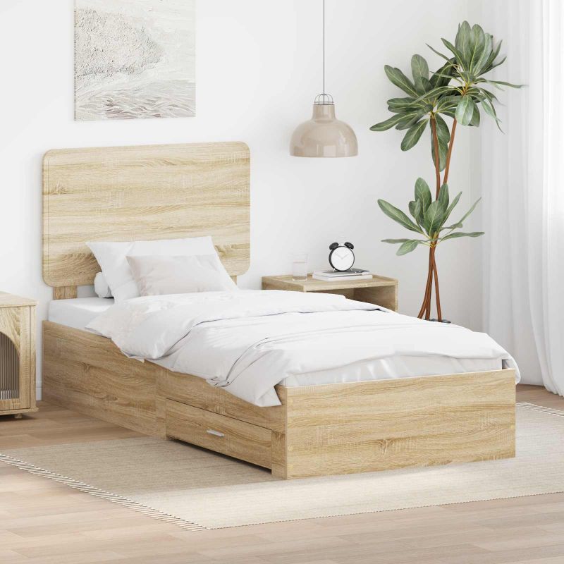 3412821_1.jpg vidaXL Rám postele Sonoma dub 100 x 200 cm Kompozitné drevo – Obrázok 1