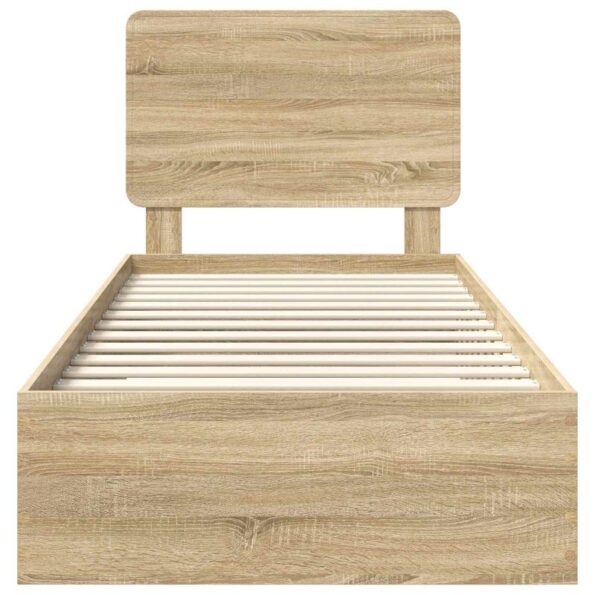 vidaXL Rám postele Sonoma dub 100 x 200 cm Kompozitné drevo – Obrázok 7