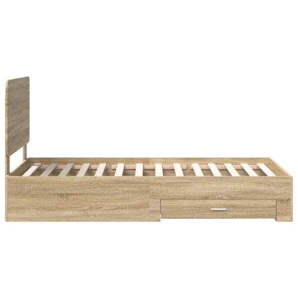 vidaXL Rám postele Sonoma dub 100 x 200 cm Kompozitné drevo – Obrázok 8
