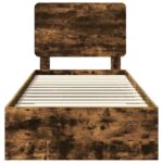 vidaXL Rám postele Dymová dub 100 x 200 cm Kompozitné drevo – Obrázok 7