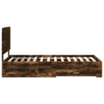 vidaXL Rám postele Dymová dub 100 x 200 cm Kompozitné drevo – Obrázok 8