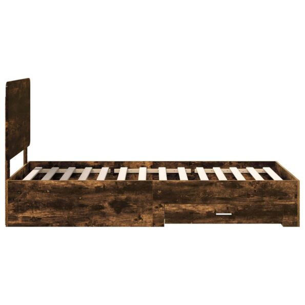 vidaXL Rám postele Dymová dub 100 x 200 cm Kompozitné drevo – Obrázok 8
