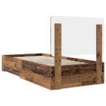 vidaXL Rám postele Staré drevo 100 x 200 cm Kompozitné drevo – Obrázok 9