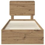 vidaXL Rám postele Remeselný dub 90 x 200 cm Kompozitné drevo – Obrázok 7