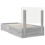 vidaXL Rám postele Sivý Sonoma 90 x 190 cm Kompozitné drevo – Obrázok 9