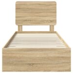 vidaXL Rám postele so zásuvkou Sonoma dub 75 x 190 cm Kompozitné drevo – Obrázok 7