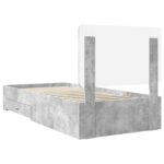 vidaXL Rám postele Betónová šedá 70 x 190 cm Kompozitné drevo – Obrázok 9