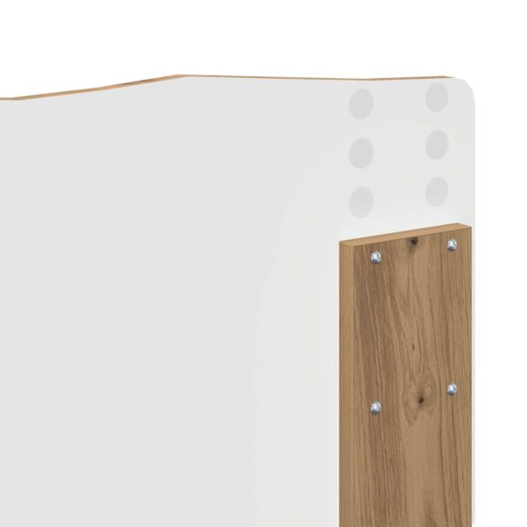 vidaXL Rám postele s čelnou doskou Remeselnícky dub 140 x 190 cm – Obrázok 11