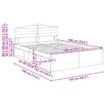 vidaXL Rám postele s čelnou doskou Remeselnícky dub 140 x 190 cm – Obrázok 13