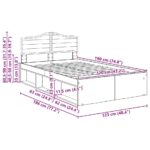 vidaXL Rám postele Sonoma 120 x 190 cm Masívne borovicové drevo – Obrázok 13