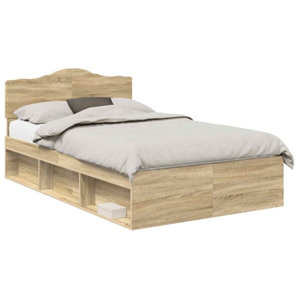 vidaXL Rám postele Sonoma 120 x 190 cm Masívne borovicové drevo – Obrázok 2