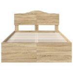 vidaXL Rám postele Sonoma 120 x 190 cm Masívne borovicové drevo – Obrázok 7