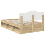 vidaXL Rám postele Sonoma 120 x 190 cm Masívne borovicové drevo – Obrázok 9