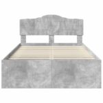vidaXL Rám postele Betónová 120 x 190 cm Masívne borovicové drevo – Obrázok 7