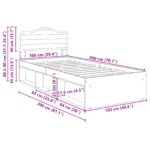 vidaXL Rám postele s čelnou doskou Remeselnícky dub 100 x 200 cm – Obrázok 13