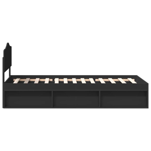 vidaXL Rám postele Čierna 90 x 200 cm Masívne borovicové drevo – Obrázok 8