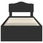 vidaXL Rám postele Čierna 90 x 190 cm Masívne borovicové drevo – Obrázok 7