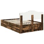 vidaXL Rám postele Dymová dub 120 x 200 cm Inžinierske drevo – Obrázok 10