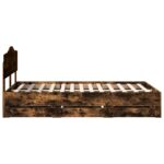 vidaXL Rám postele Dymová dub 120 x 200 cm Inžinierske drevo – Obrázok 9