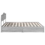 vidaXL Úložná posteľ Sivý Sonoma 200 x 200 cm Kompozitné drevo – Obrázok 9