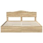 vidaXL Úložná posteľ Sonoma dub 180 x 200 cm Kompozitné drevo – Obrázok 8