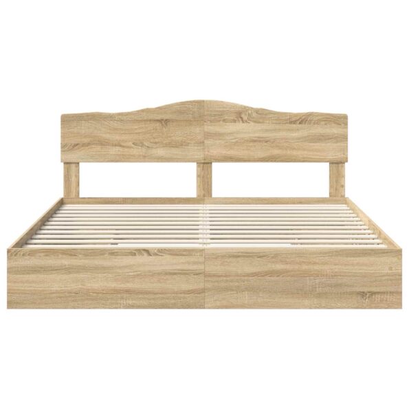 vidaXL Úložná posteľ Sonoma dub 180 x 200 cm Kompozitné drevo – Obrázok 8
