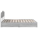 vidaXL Úložná posteľ Sivý Sonoma 160 x 200 cm Kompozitné drevo – Obrázok 9