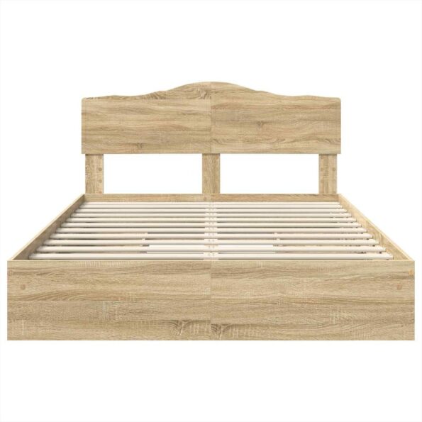 vidaXL Úložná posteľ Sonoma dub 150 x 200 cm Kompozitné drevo – Obrázok 8