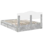 vidaXL Úložná posteľ Betónová šedá 150 x 200 cm Kompozitné drevo – Obrázok 10