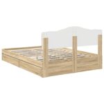 vidaXL Úložná posteľ Sonoma dub 140 x 190 cm Kompozitné drevo – Obrázok 10