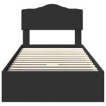 vidaXL Úložná posteľ so zásuvkou Čierna 100 x 200 cm Kompozitné drevo – Obrázok 8