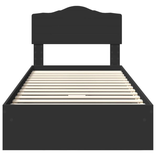 vidaXL Úložná posteľ so zásuvkou Čierna 100 x 200 cm Kompozitné drevo – Obrázok 8