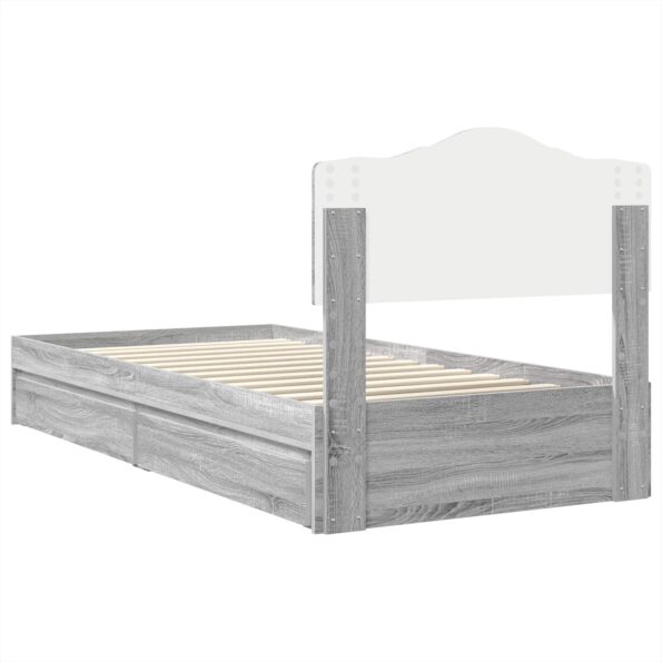 vidaXL Úložná posteľ Sivý Sonoma 100 x 200 cm Kompozitné drevo – Obrázok 10