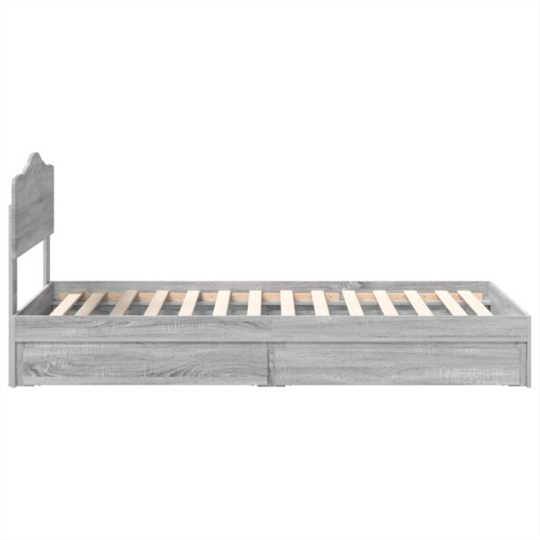 vidaXL Úložná posteľ Sivý Sonoma 100 x 200 cm Kompozitné drevo – Obrázok 9