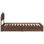 vidaXL Úložná posteľ Hnedý dub 100 x 200 cm Kompozitné drevo – Obrázok 9