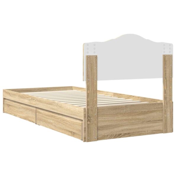 vidaXL Úložná posteľ Sonoma dub 90 x 200 cm Kompozitné drevo – Obrázok 10