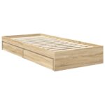 vidaXL Úložná posteľ Sonoma dub 90 x 200 cm Kompozitné drevo – Obrázok 6