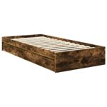 vidaXL Úložná posteľ Dymová dub 90 x 190 cm Kompozitné drevo – Obrázok 6