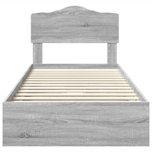 vidaXL Úložná posteľ Sivý Sonoma 90 x 190 cm Kompozitné drevo – Obrázok 8