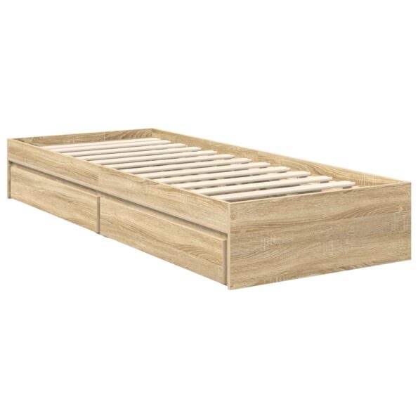 vidaXL Úložná posteľ Sonoma dub 70 x 190 cm Kompozitné drevo – Obrázok 6
