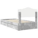 vidaXL Úložná posteľ Betónová šedá 70 x 190 cm Kompozitné drevo – Obrázok 10