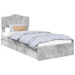 vidaXL Úložná posteľ Betónová šedá 70 x 190 cm Kompozitné drevo – Obrázok 2
