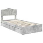 vidaXL Úložná posteľ Betónová šedá 70 x 190 cm Kompozitné drevo – Obrázok 4
