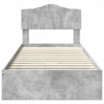 vidaXL Úložná posteľ Betónová šedá 70 x 190 cm Kompozitné drevo – Obrázok 8