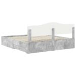 vidaXL Rám postele Betónová šedá 180 x 200 cm Kompozitné drevo – Obrázok 10