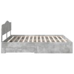 vidaXL Rám postele Betónová šedá 180 x 200 cm Kompozitné drevo – Obrázok 9