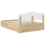 vidaXL Rám postele Sonoma dub 150 x 200 cm Kompozitné drevo – Obrázok 10